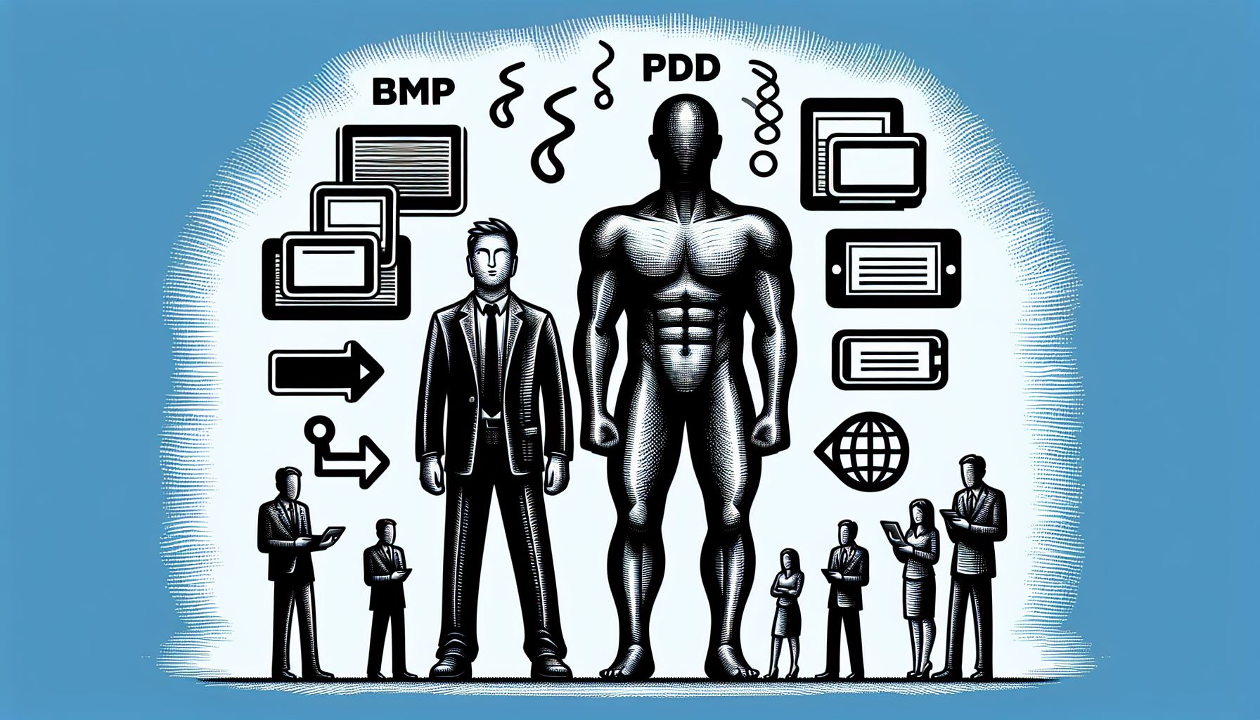 Comparison between BMP and PDF file formats
