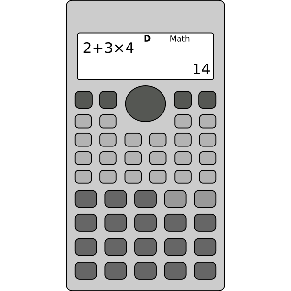 Illustration of entering data values into a calculator