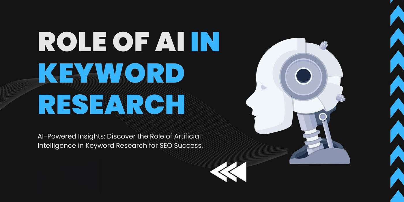 Illustration of the role of AI in keyword research