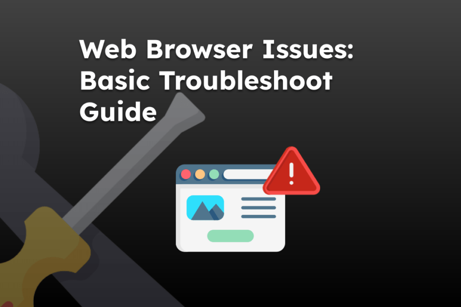 Illustration of troubleshooting browser issues